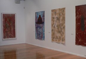 installation image, intimate and distant landscapes