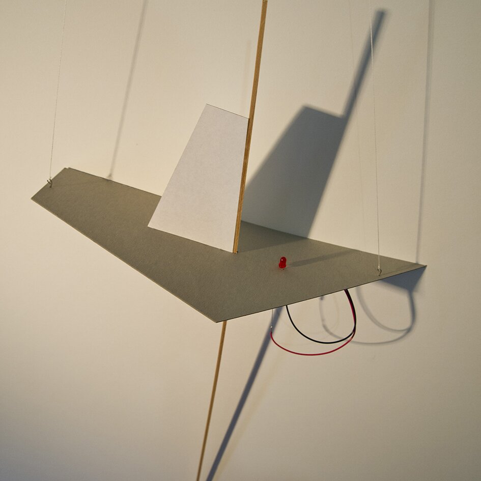 Annalise_Rees_Positioning_I_2016_cardboard_thread_LED_battery_Tasmanian_oak